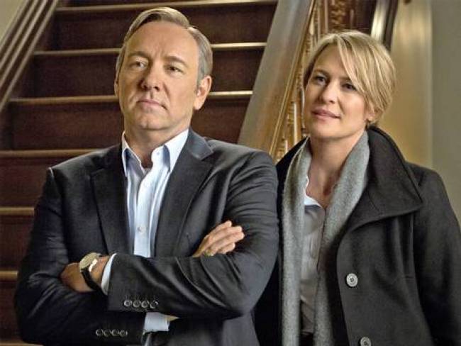 Kevin Spacey and Robin Wright in 'House of Cards'.