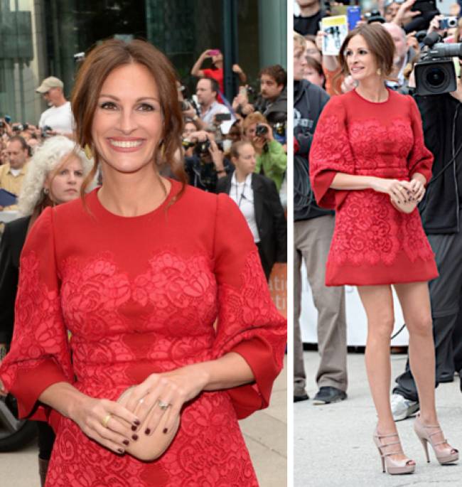 Everyone's favorite 'Pretty Woman' Julia Roberts in Dolce and Gabanna.