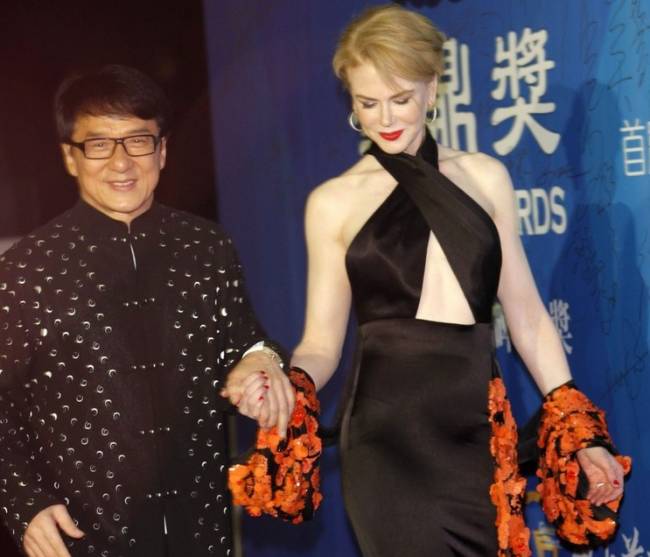 Jackie Chan and Nicole Kidman in Prada
