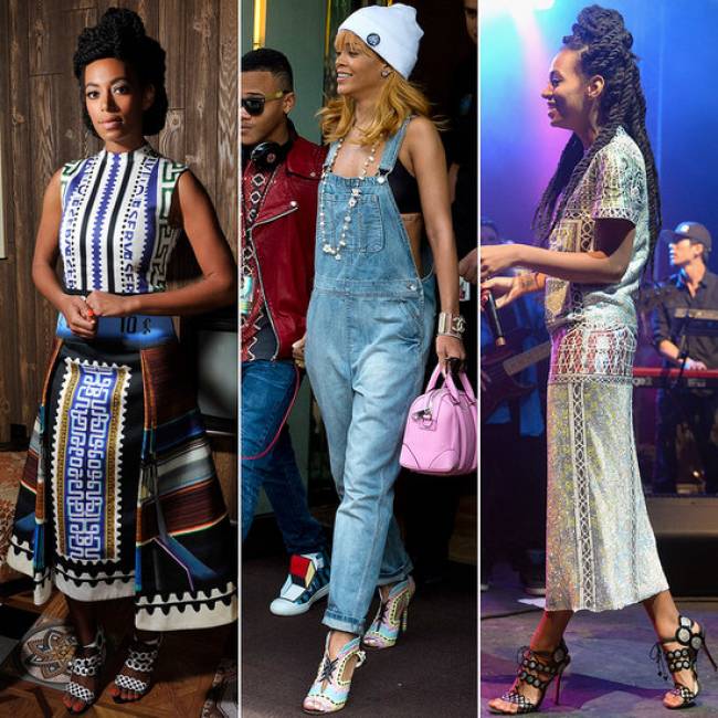 Kelly Rowland, Rihanna and Solange Knowles in Sophia Webster Heels