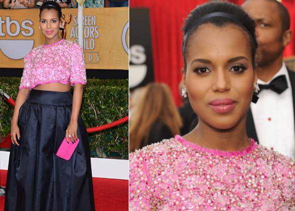 Kerry Washington makes a Red Carpet First, showing her Baby Bump in Prada!