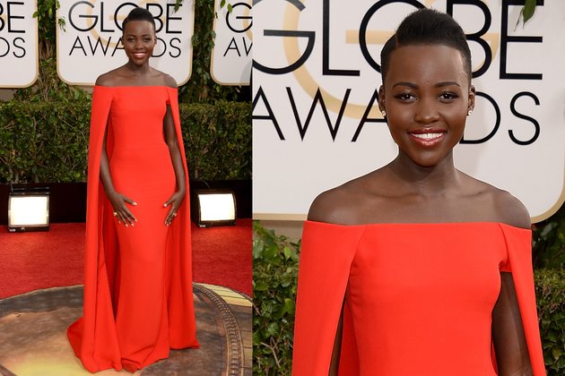 Lupita Nyong'o wnd Best Dressed at the Golden Globes