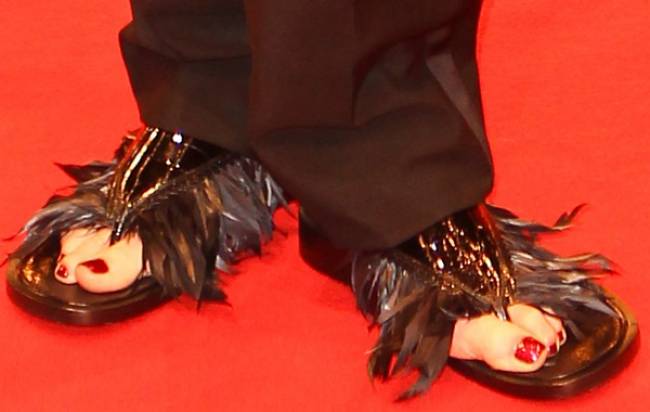 Schiaparelli Feathered Sandals