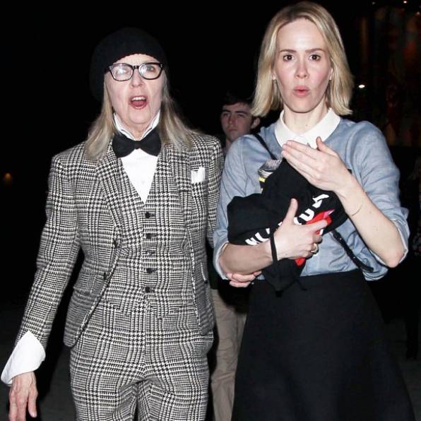 Diane Keaton and Sarah Paulson attend the Bangerz Concert in LA