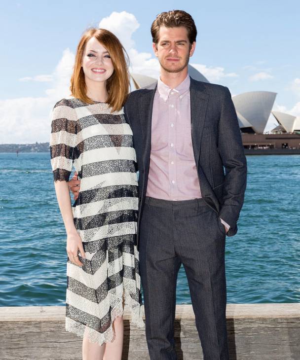 Emma Stone and Andrew Garfield of 'Spiderman 2'