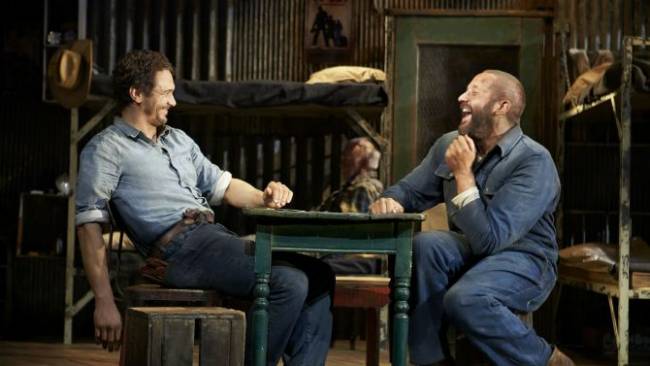 James Franco and Chris O'Dowd on Broadway in 'Of Mice and Men'