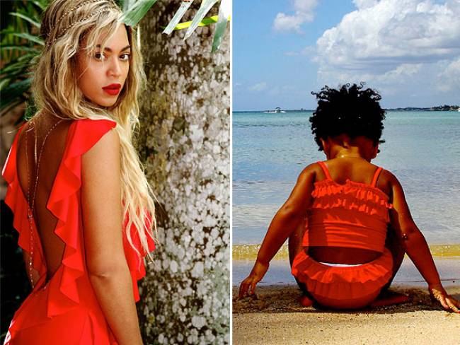 Red Ruffles hit the spot for Beyonce and Blue IVy