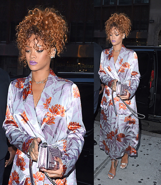 NEW YORK, NY - AUGUST 29: Rihanna is seen on August 29, 2015 in New York City. (Photo by NCP/Star Max/GC Images)