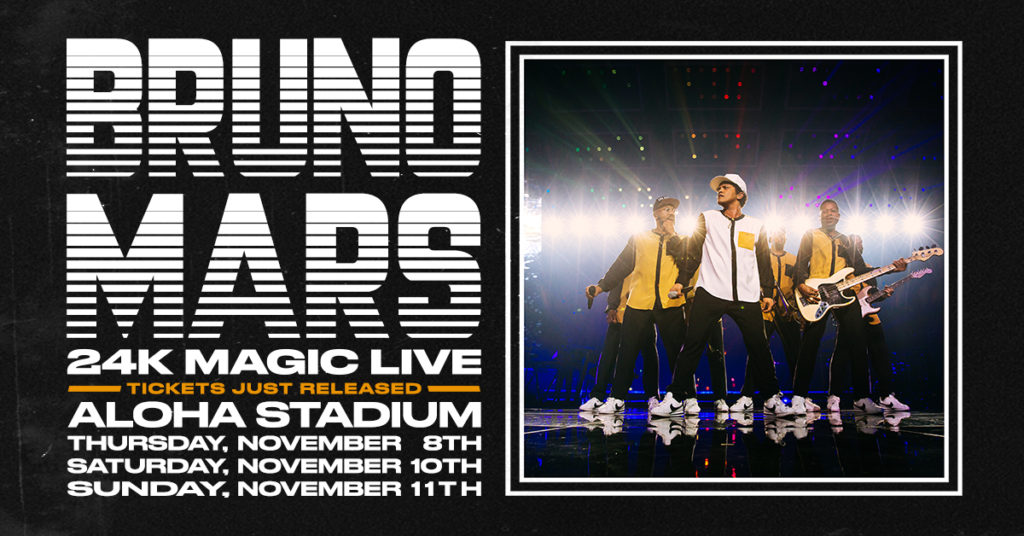 Bruno Mars Releases Additional Tickets for Three Hawaii Dates
